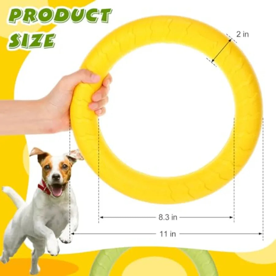 4 Pcs Dog Rings Toy Dog Training Ring Outdoor Flying Discs.