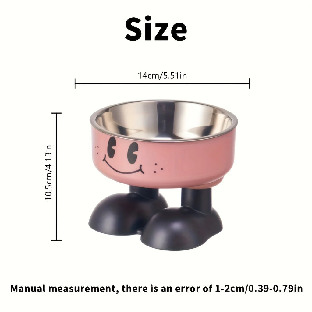 Elevated Dog Cat Bowl Stainless steel Food Water Bowls Raised No Spill