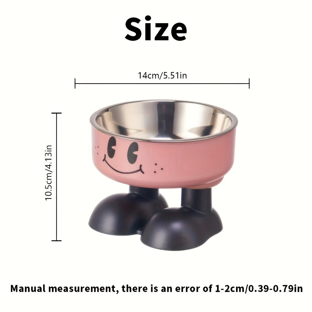 Elevated Dog Cat Bowl Stainless steel Food Water Bowls Raised No Spill