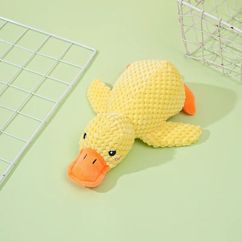 Plush Companion Sleeping Duck Dog Toys for Small Large Dogs