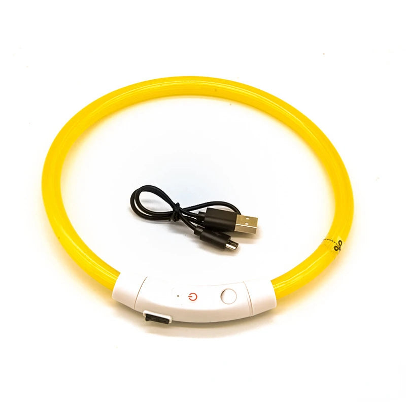LED Pet Luminous Collar USB Charging