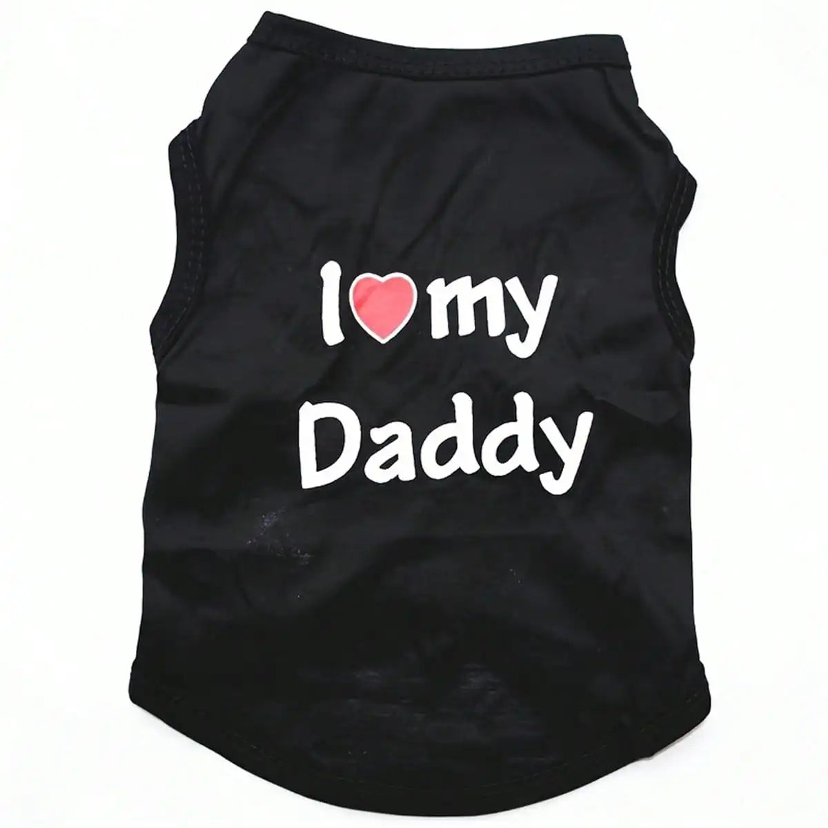 Dog Vest, "I Love My Daddy, Mommy" Puppy T-Shirt, Summer Sleeveless Vest