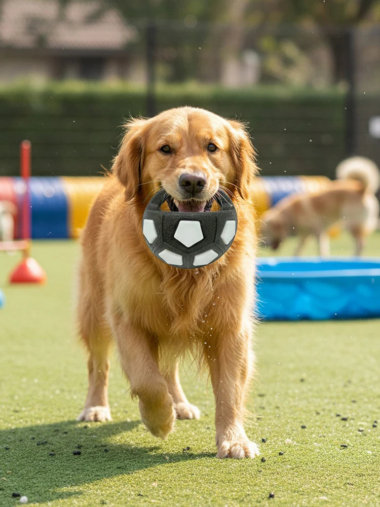 Dog Calming Ball with Handle Pet Dog Football Shape Toy.