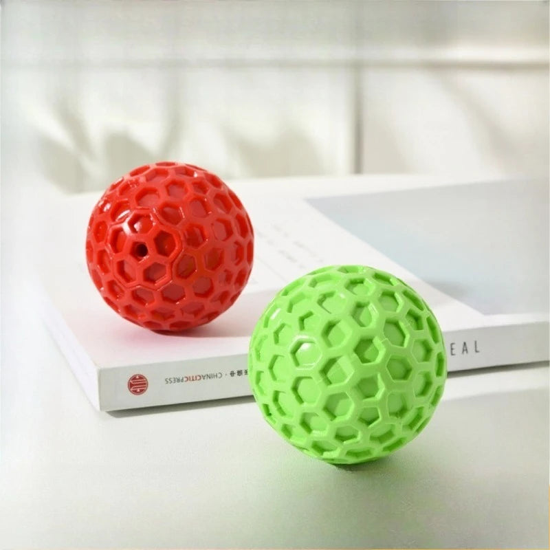 2pcs Indestructible Squeaky Dog Toys, Interactive Dog Balls