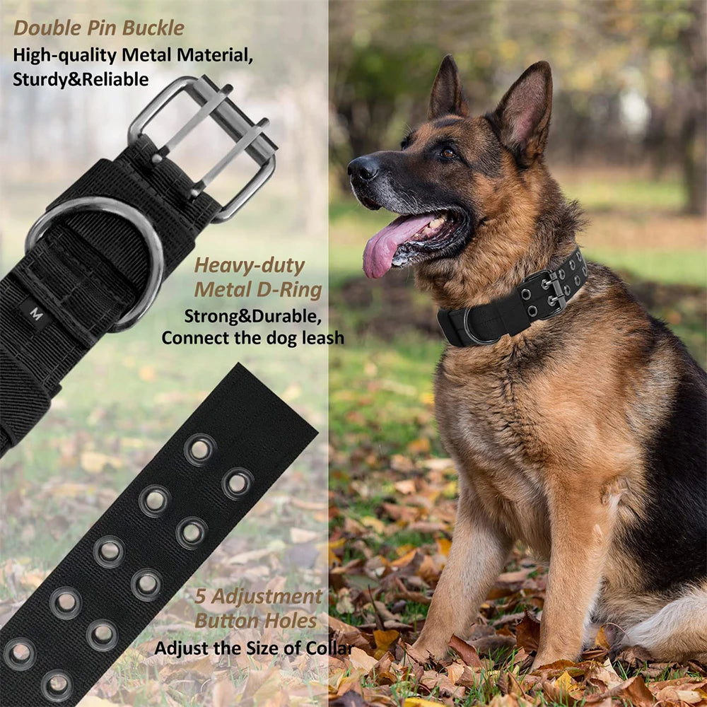 Tactical Dog Collar 1pc Durable Nylon Military Collars