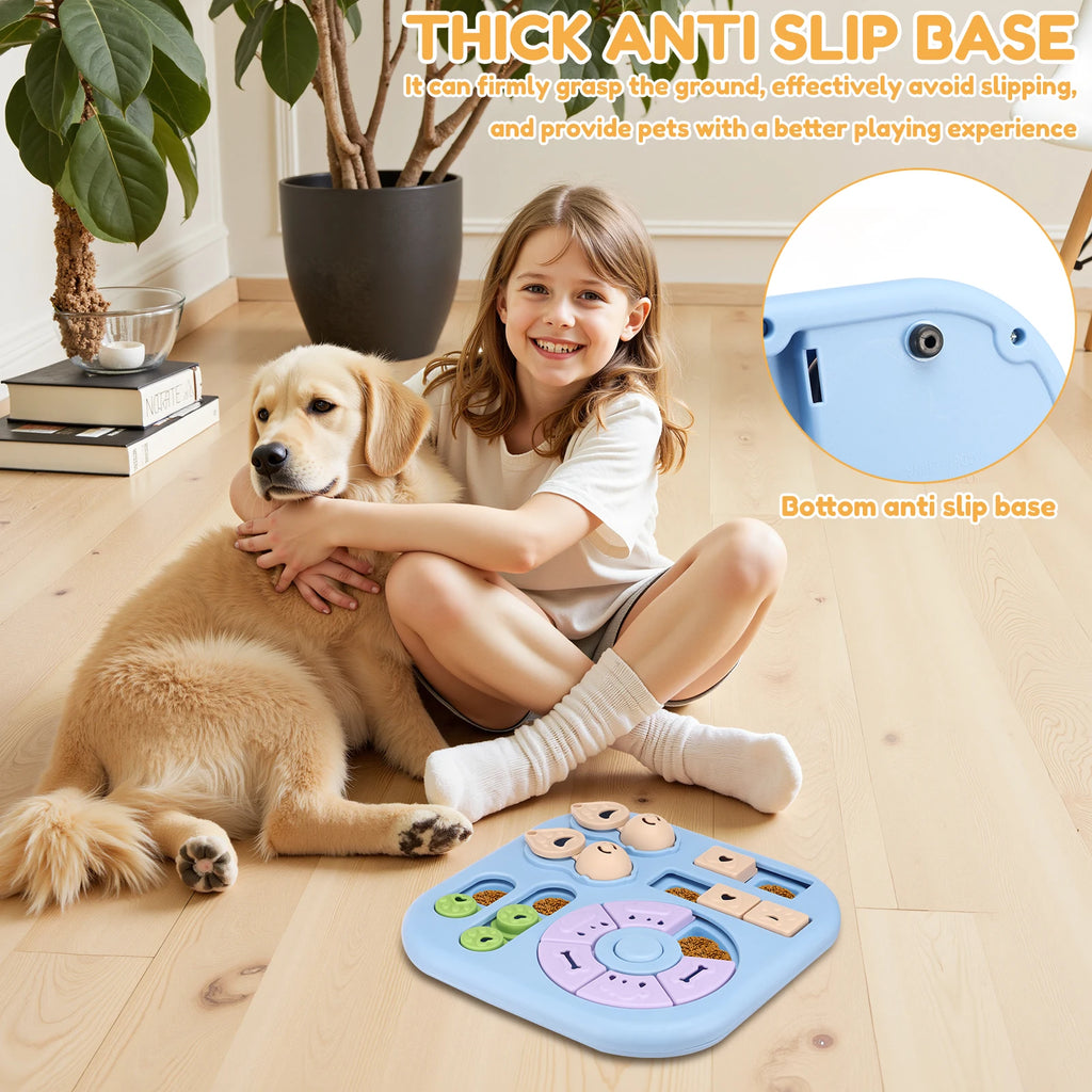 Interactive Dog Puzzle Toys Plastic Treat Dispensing Slow Feeder