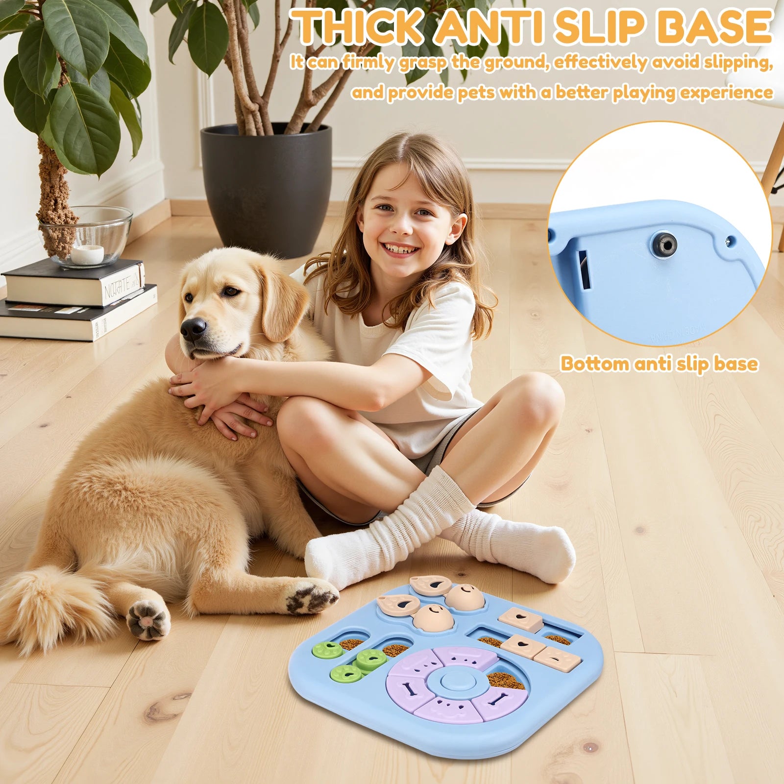Interactive Dog Puzzle Toys Plastic Treat Dispensing Slow Feeder