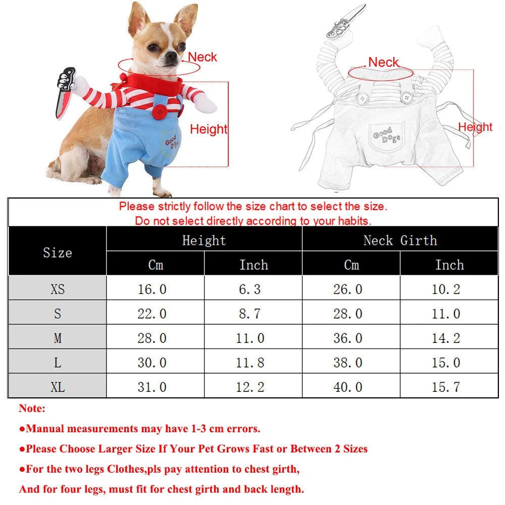Halloween Funny Dog Clothes for Small Medium Dogs