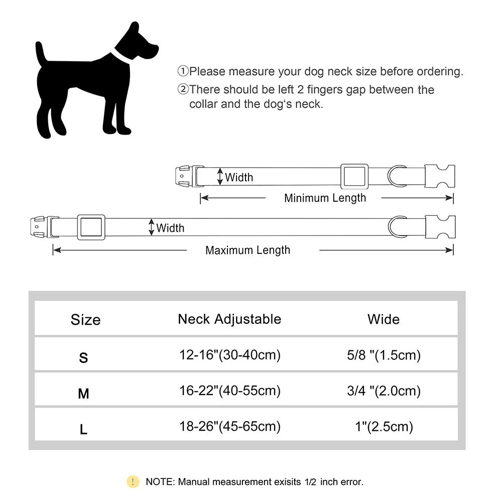 Custom Dog Martingale Collar Nylon Reflective Dog Collars With Engraving