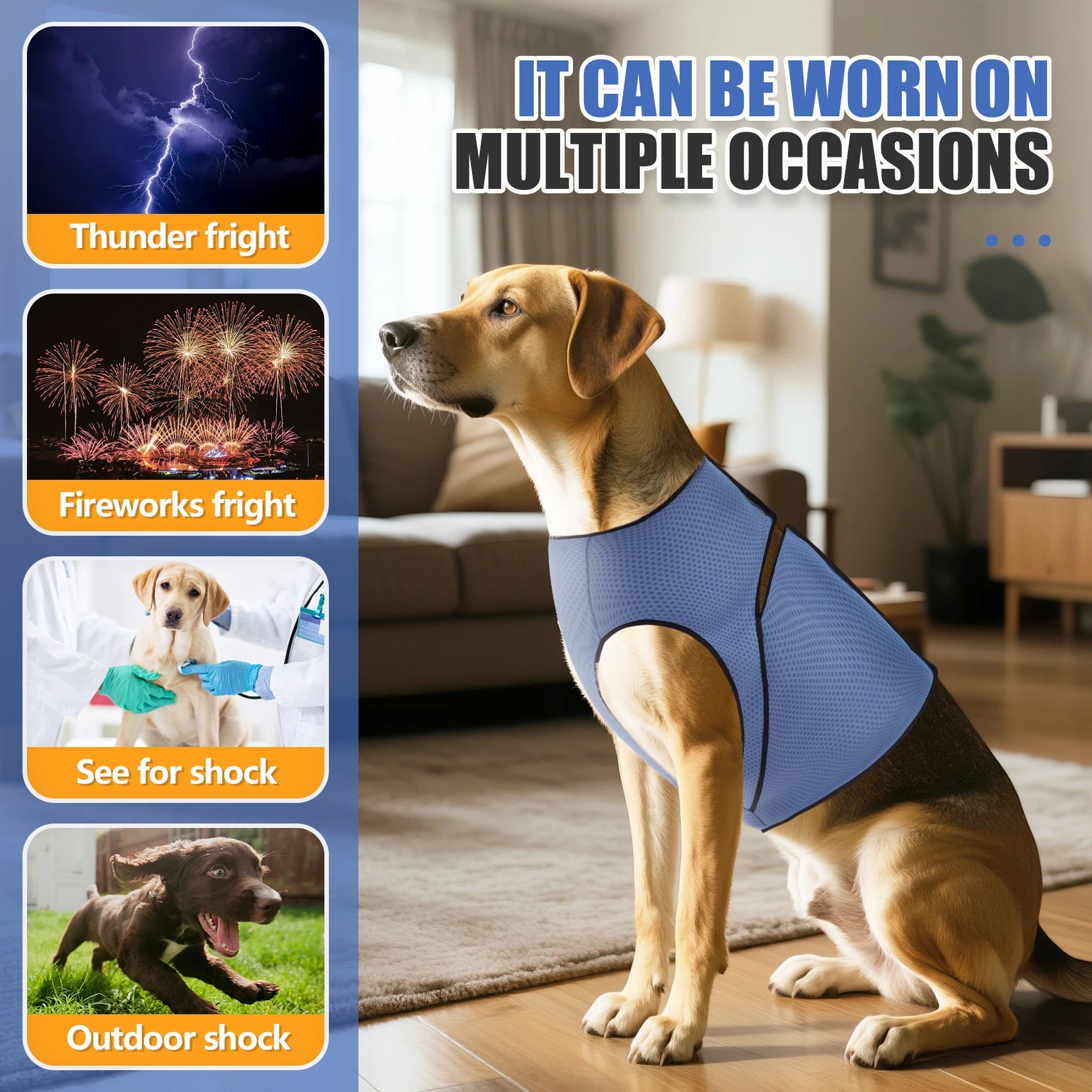 Dog Anxiety Jacket, Dog Coat f Calming Shirt - Keep Pet Calm