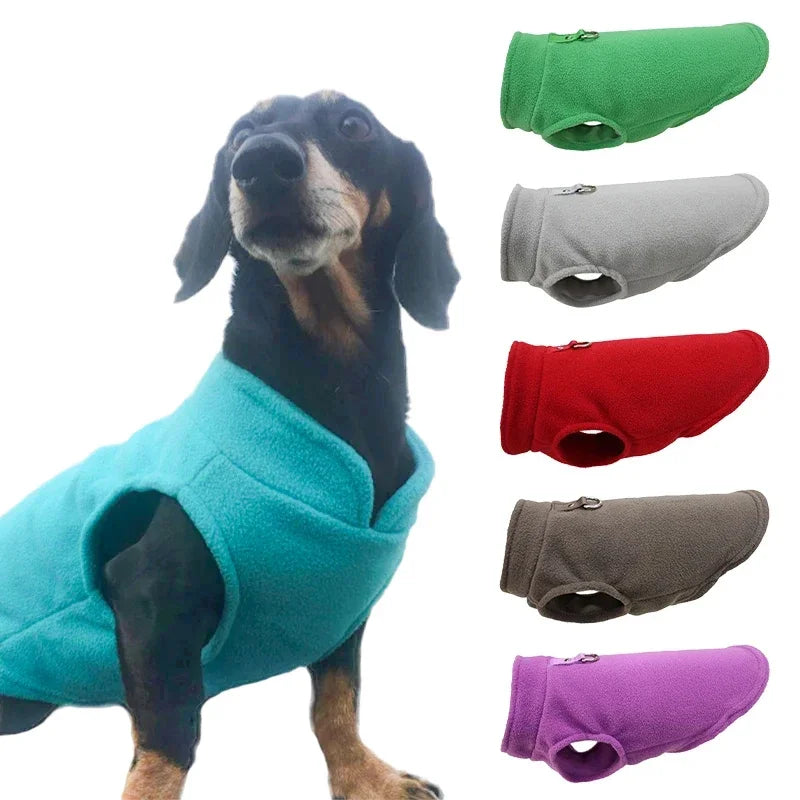 Warm Fleece Dogs Clothes Pet Dog Jacket Vest With D-Ring For Small Dog