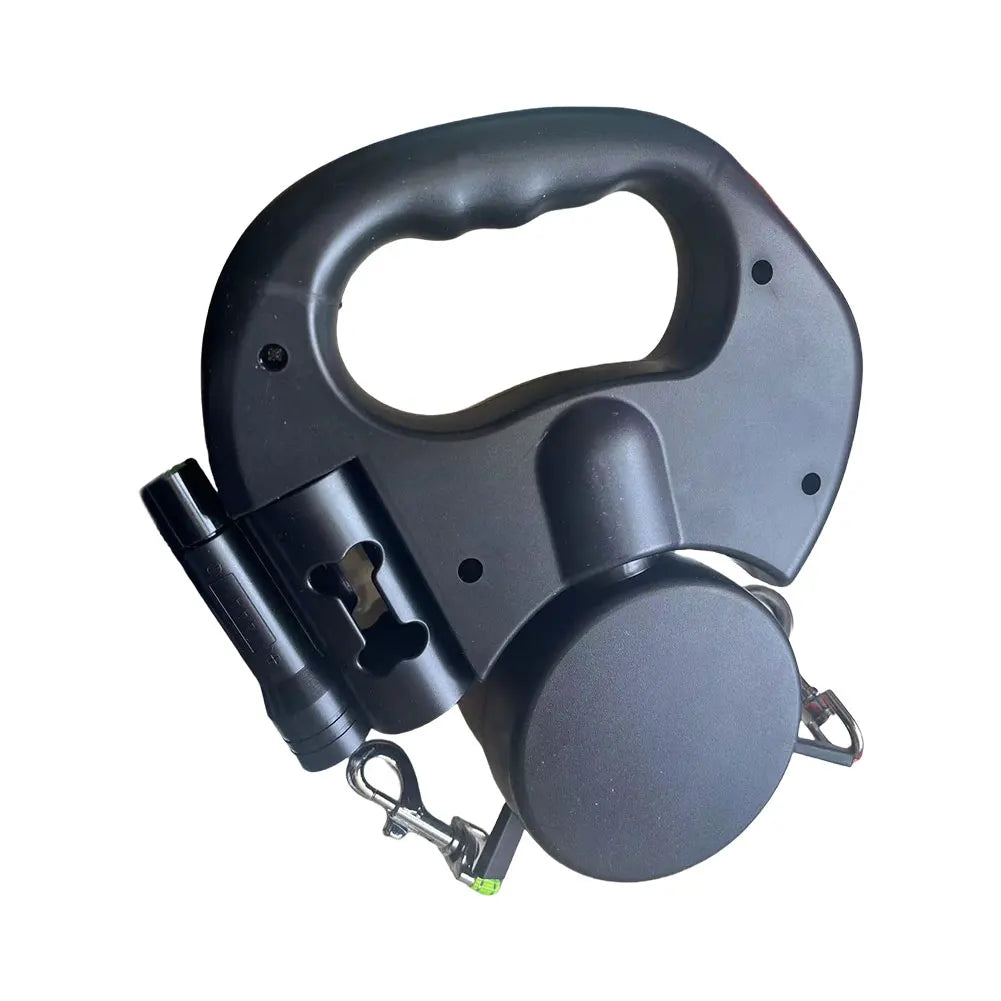 Double Headed Dog Leash Traction Rope with LED Light Dog Walking Leash