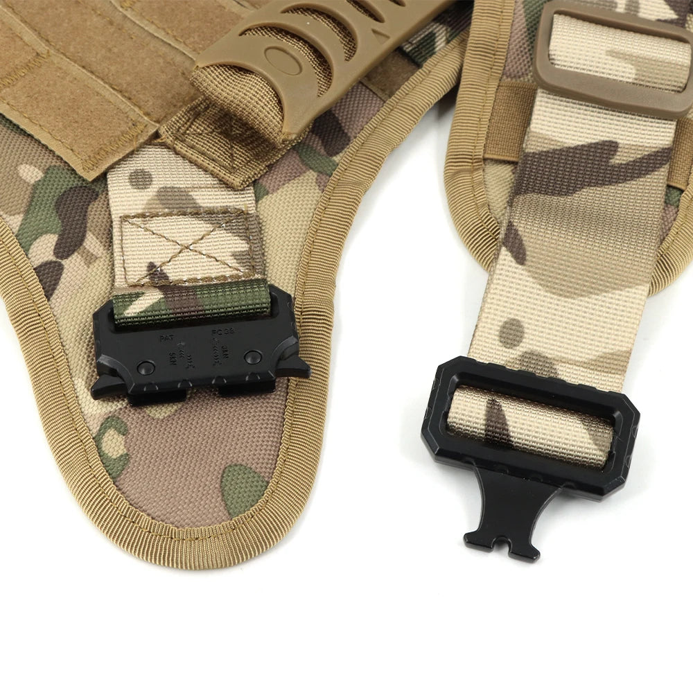 Tactical Dog Harness Leash Set for Large Dogs Military Harnesses