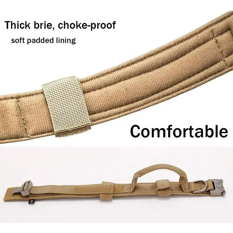 Outdoor Sports Style Tactical Dog Collar For Medium To Large Dogs