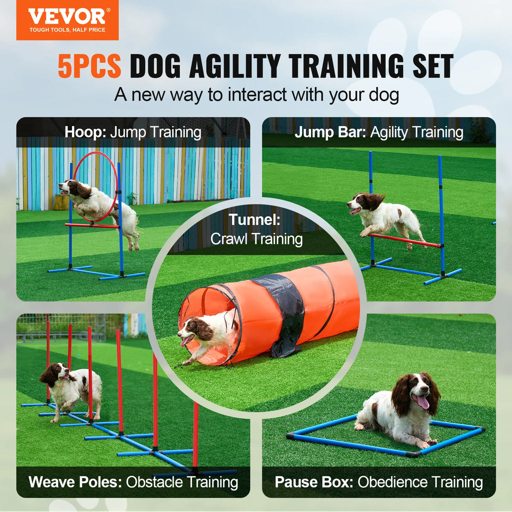 Dog Agility Training Equipment 4 PCS/5 PCS/7 PCS Set