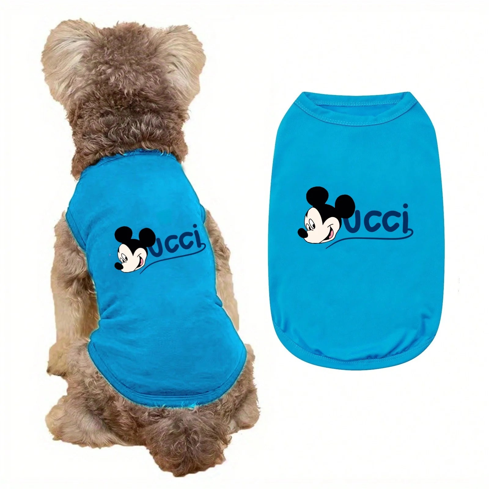 1pc   Mickey minimalist print printed pet vest, soft and breathable