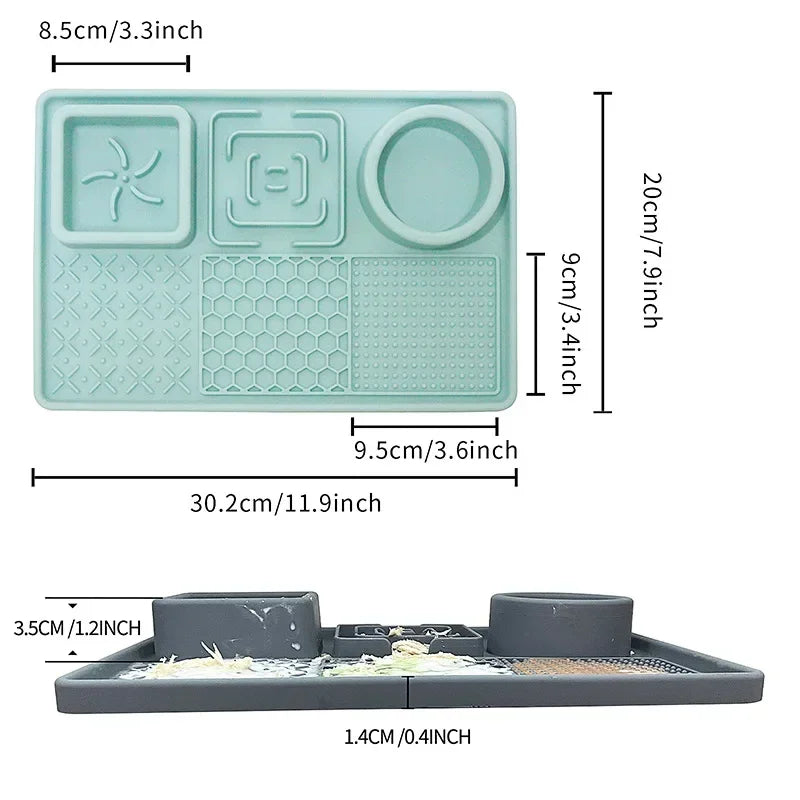 Dog Licking Pad Slow Feeding Bowl  Suction Cup Lick Mat