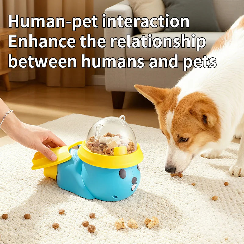 Cute Bear Plane Pet Food-dispensing Toy - Press Rotate Design