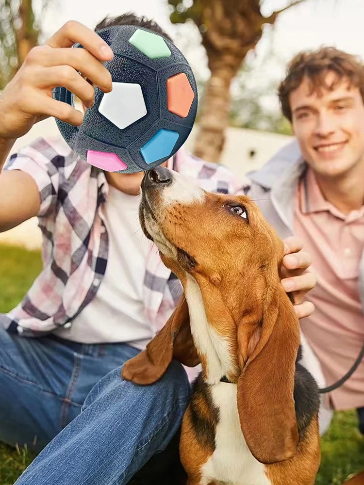 Dog Calming Ball with Handle Pet Dog Football Shape Toy.