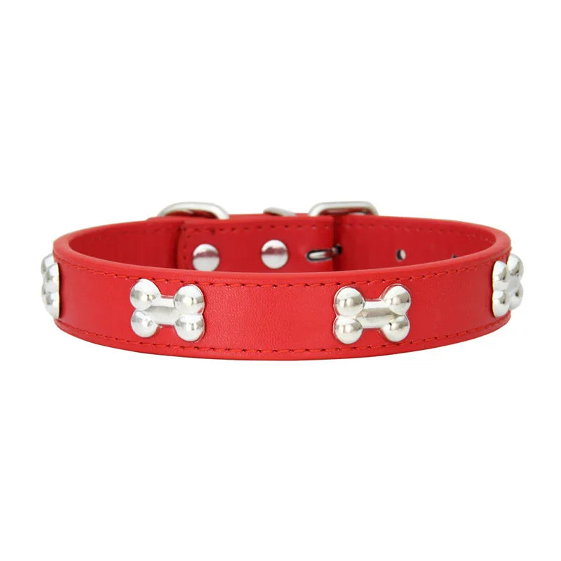 Leather Durable Pet Dog Collars for Small & Large Dog