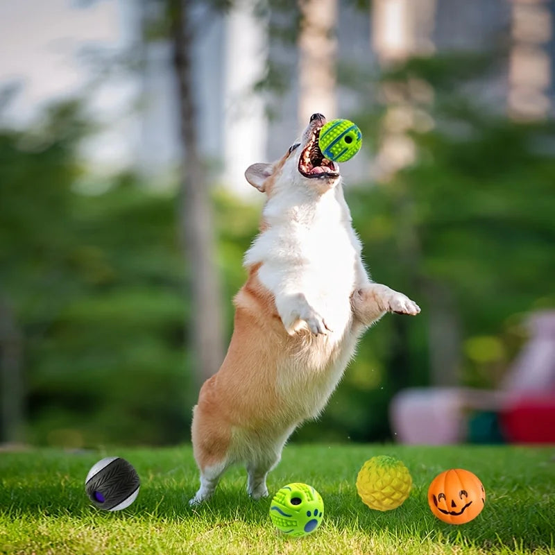 Squeaky Giggle Wobble Ball - Durable, Interactive