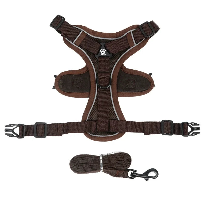 No Pull Dog Harness and Leash Set Adjustable Pet Harness Vest.