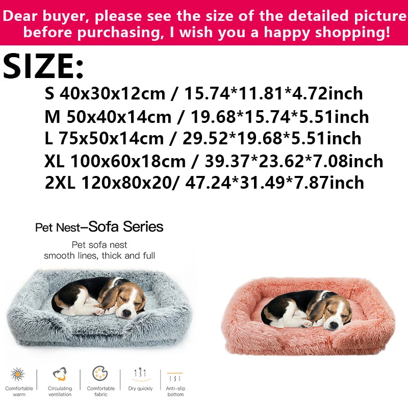 Thickened orthopedic dog bed for large dogs.