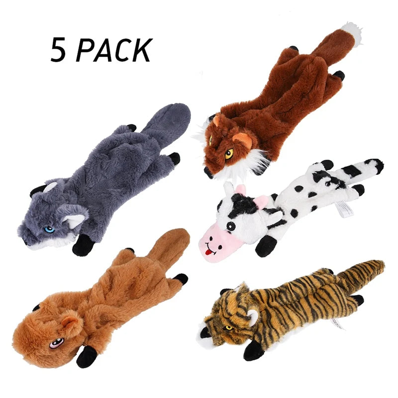 Soft Plush Pet Dog Chew Bite Resistant Squeaker