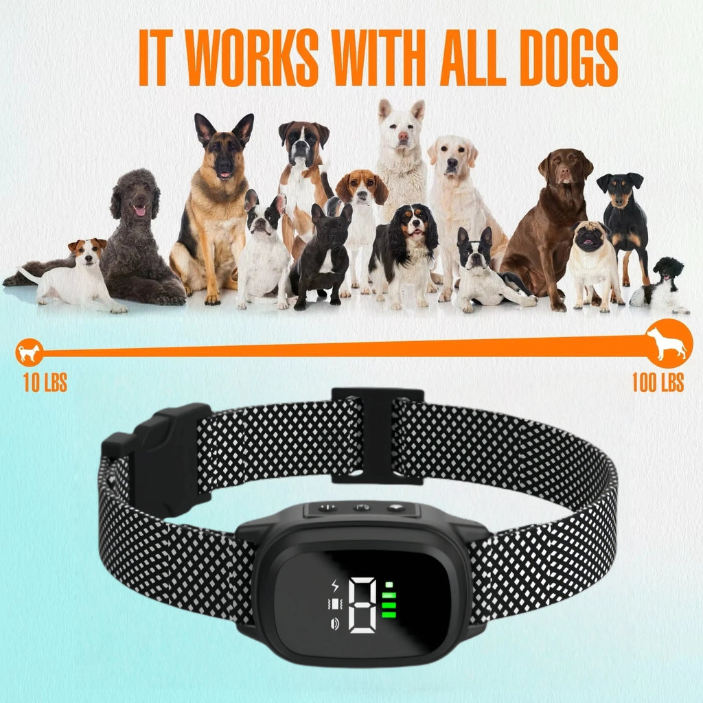 Waterproof Dog Bark Collar,Rechargeable Anti-Bark Collar For Dog.