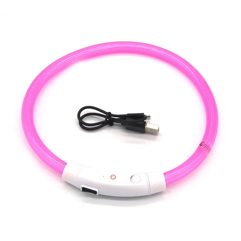 LED Pet Luminous Collar USB Charging