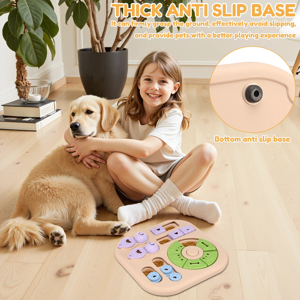 Interactive Dog Puzzle Toys Plastic Treat Dispensing Slow Feeder
