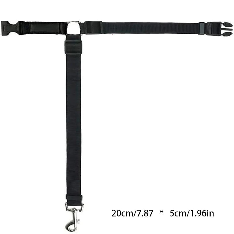 Adjustable 2-in-1 Pet Car Seat Belt Leash Nylon