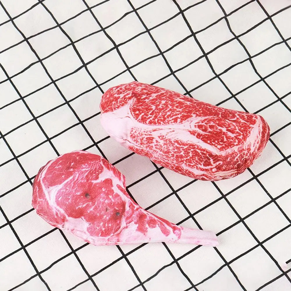 Simulation Squeaky Bone Dog Toys Steak Bite-Resistant Clean Dog Chew