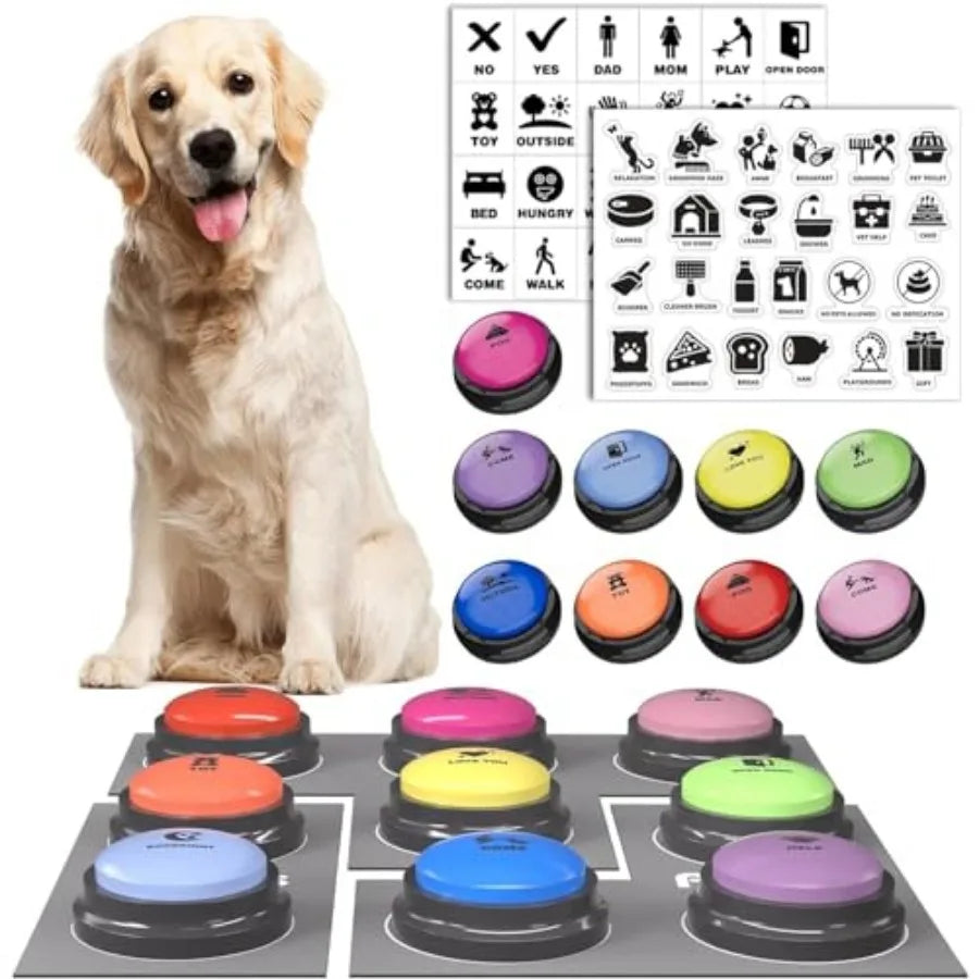 Dog Buttons for Communication 9 Pcs Dog Talking Button Set