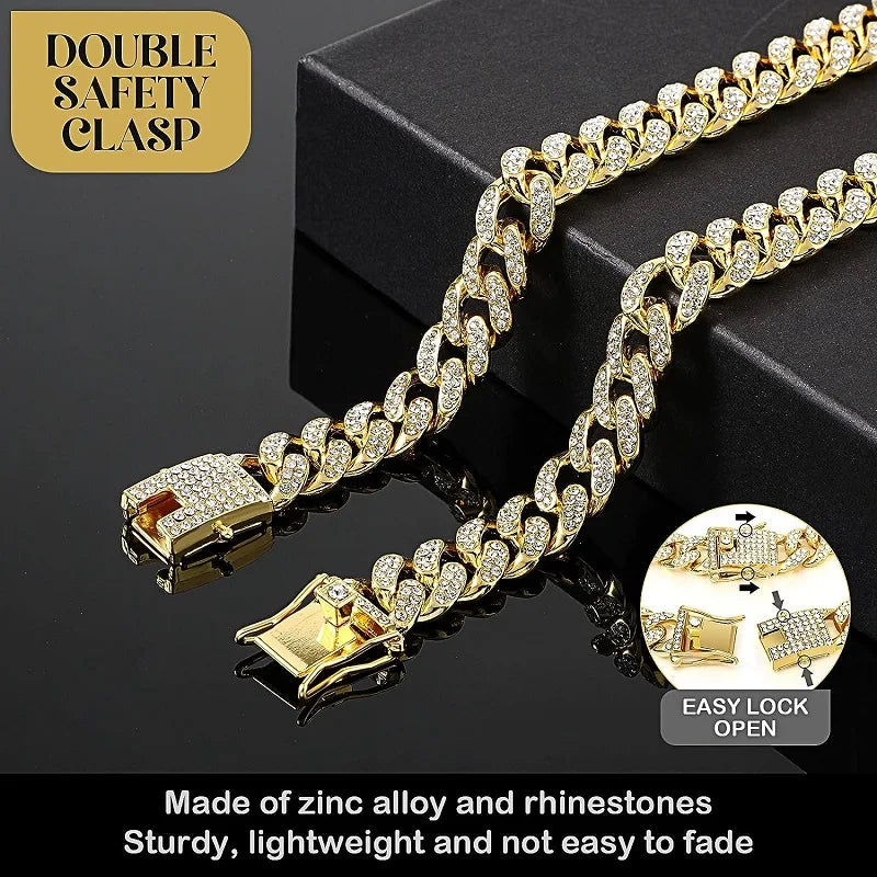 Luxury Gold Pet Metal Chain Collar For Small Medium Large Dogs