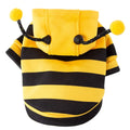 Soft Pet Bee Costume Hooded Breathable Winter Warm Bee Cosplay Costume
