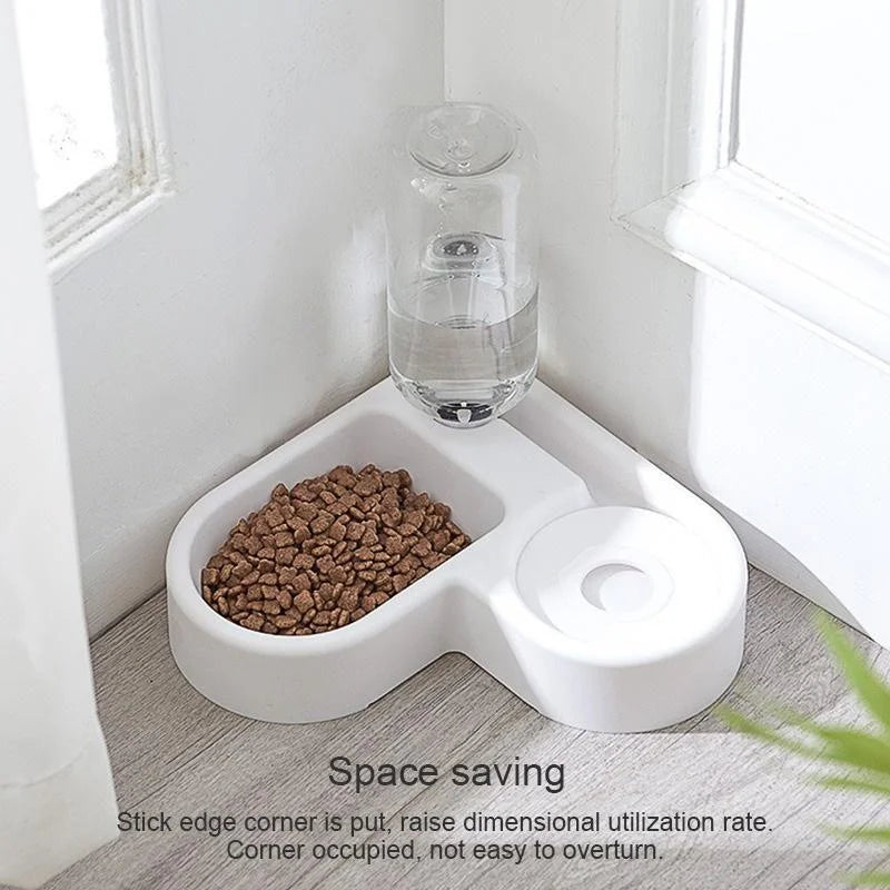 Automatic Pet Feeder & Water Bowl 500ml, Portable