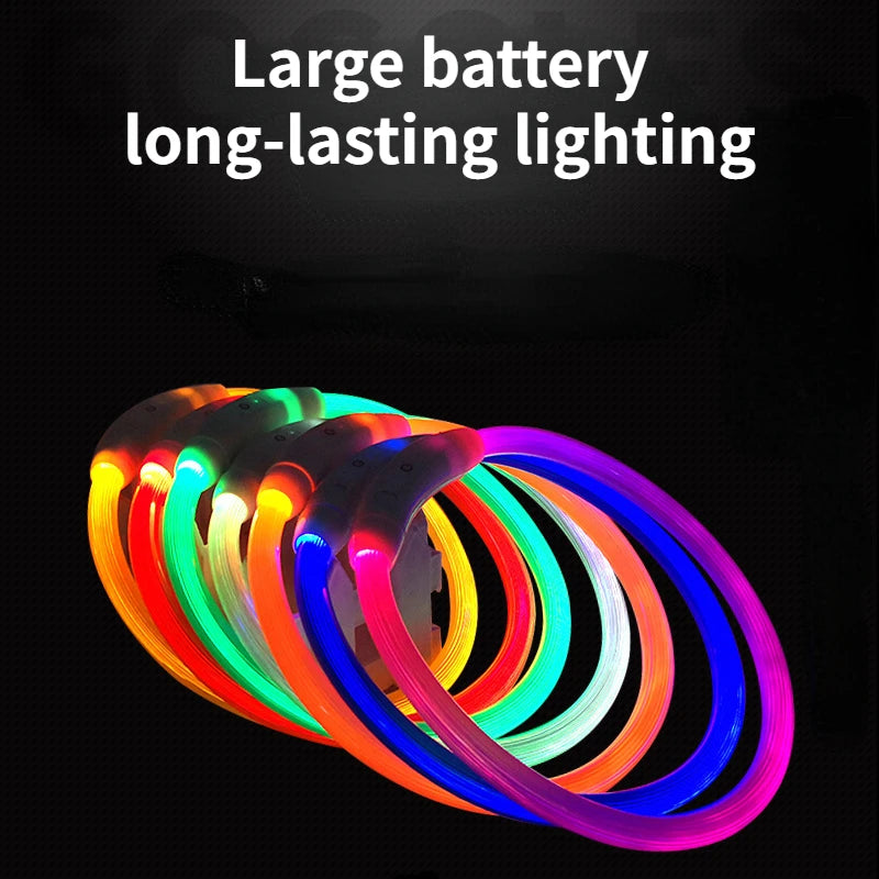 LED Pet Luminous Collar USB Charging