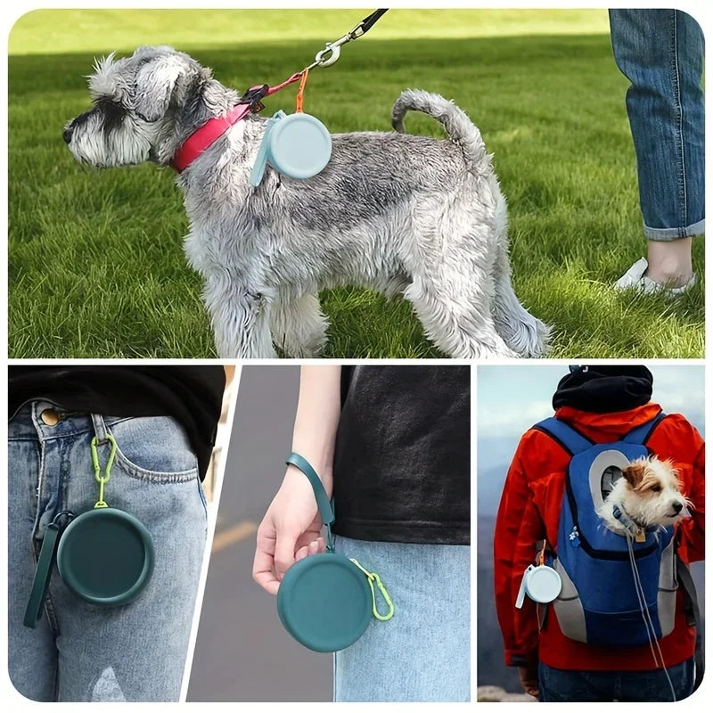 1Pc Pet Supplies Silicone Dog Food Bag Outdoor Training Pouch Waterproof Dog Snack Training Bag