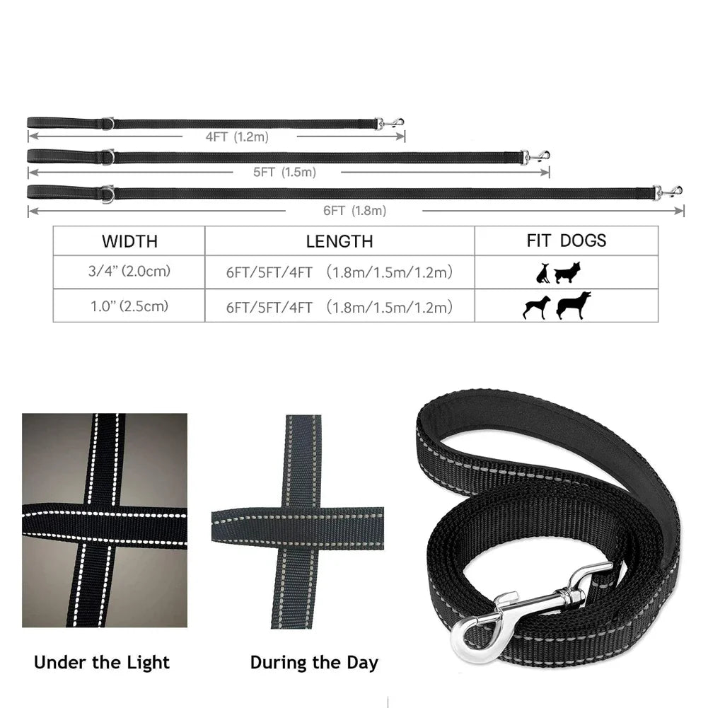 Dogs And Cats Harness Collar Lead Strap Night Reflection