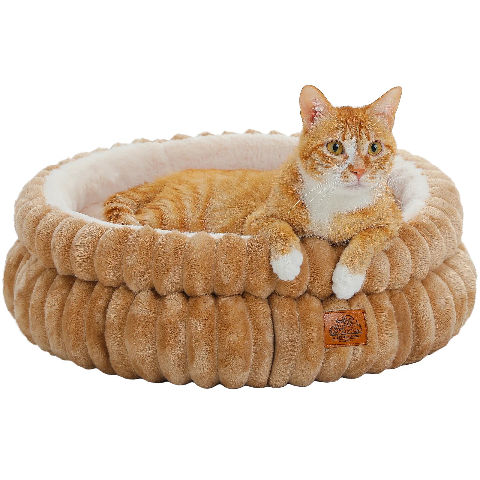 Dog Bed for Medium Dogs Cozy  Bed for Indoor  Washable Round Pet Bed