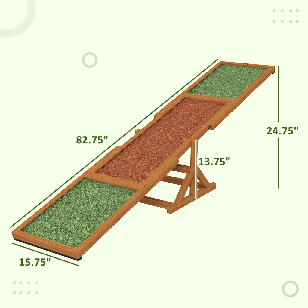 Dog Agility Seesaw Teeter Board for Training Pets Up To 88 Lbs.