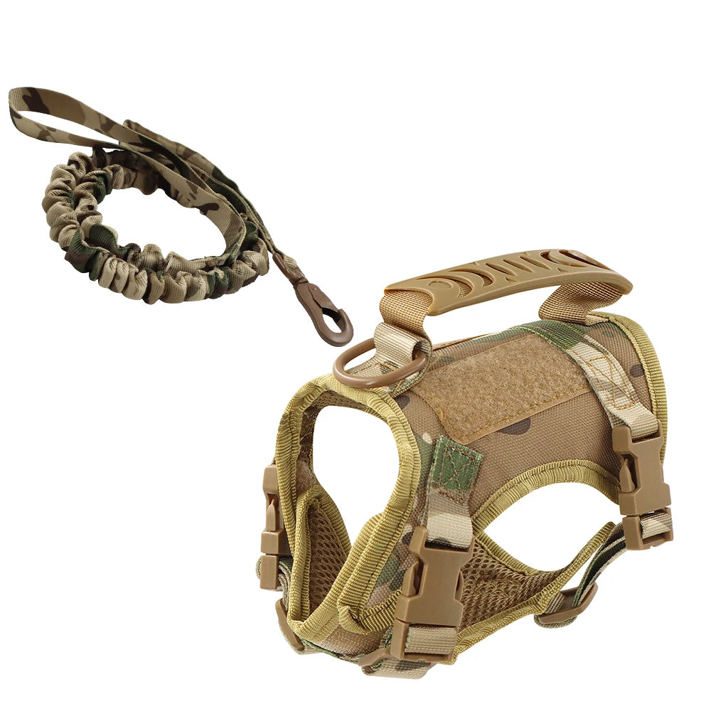 Tactical Puppy Harness Leash Set For Small Dogs