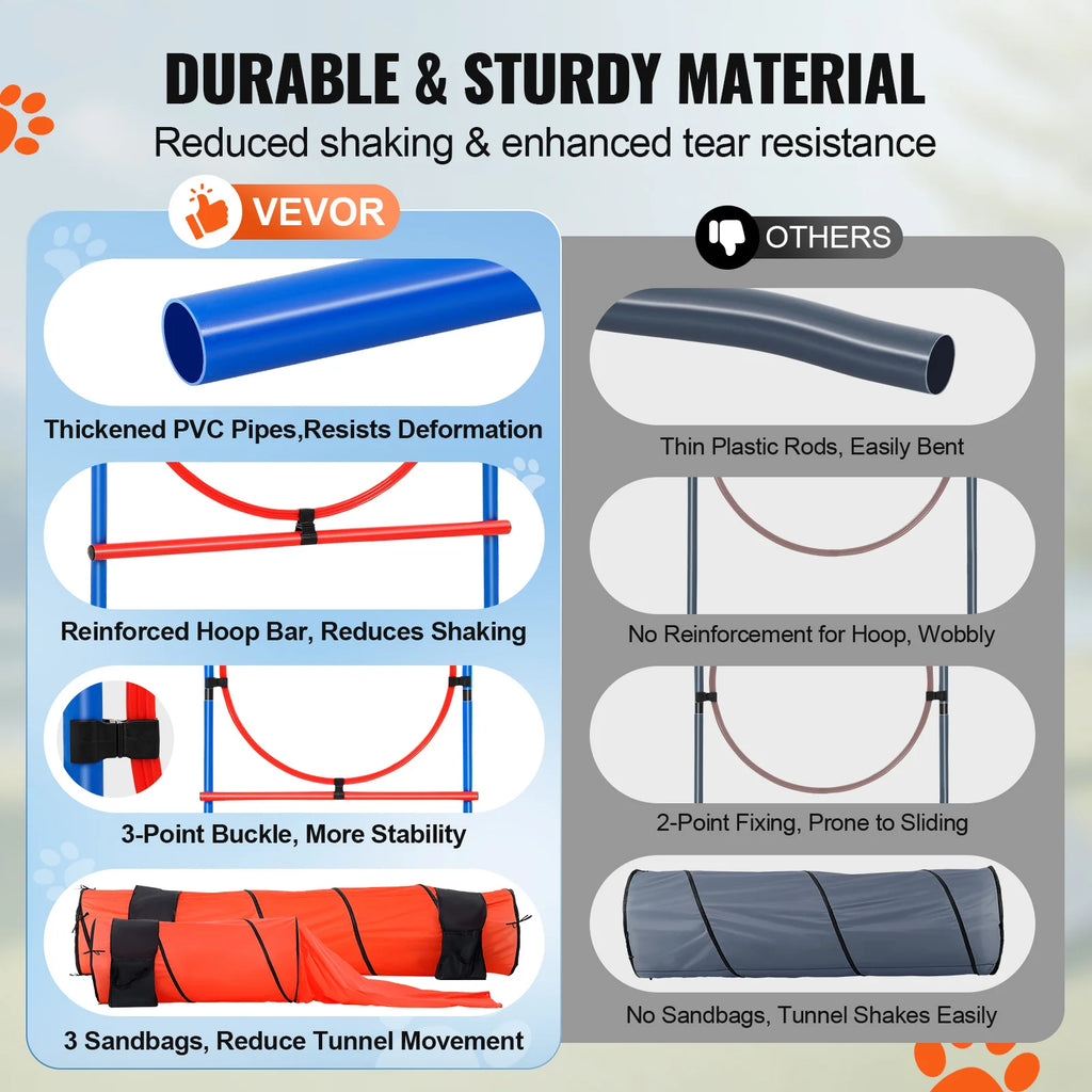 Dog Agility Training Equipment 4 PCS/5 PCS/7 PCS Set