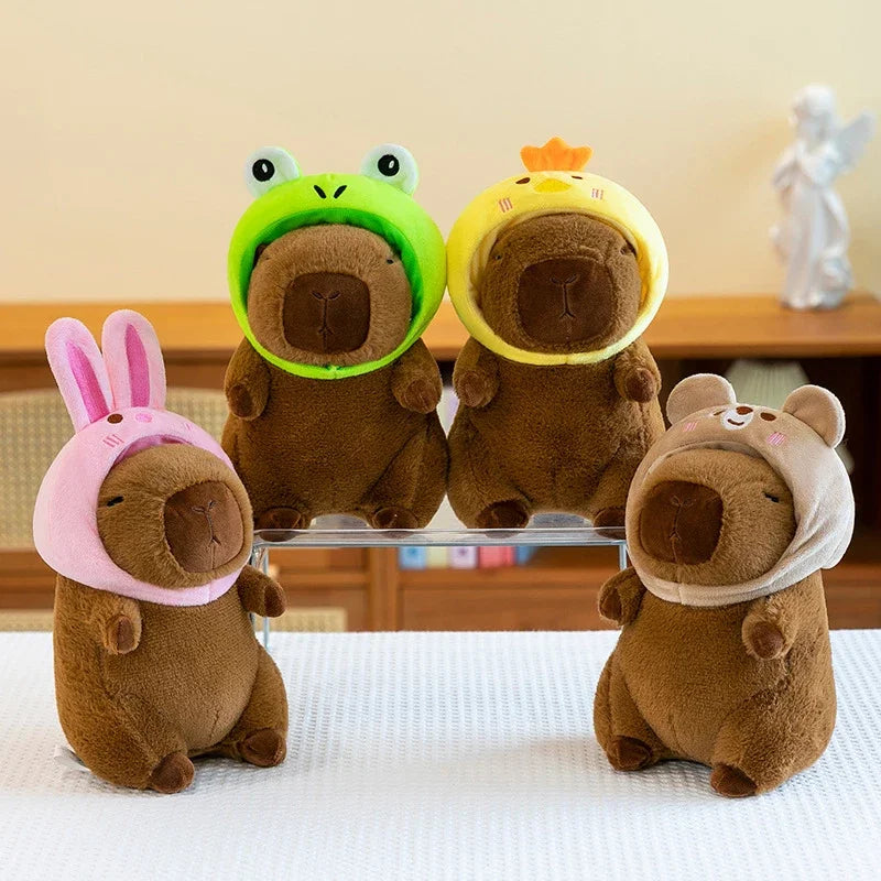 25cm Series Capybara Plush Simulation Capibara Anime Fluffty Toy Cute Doll Stuffed Animals Soft Doll Plush Christmas Gifts