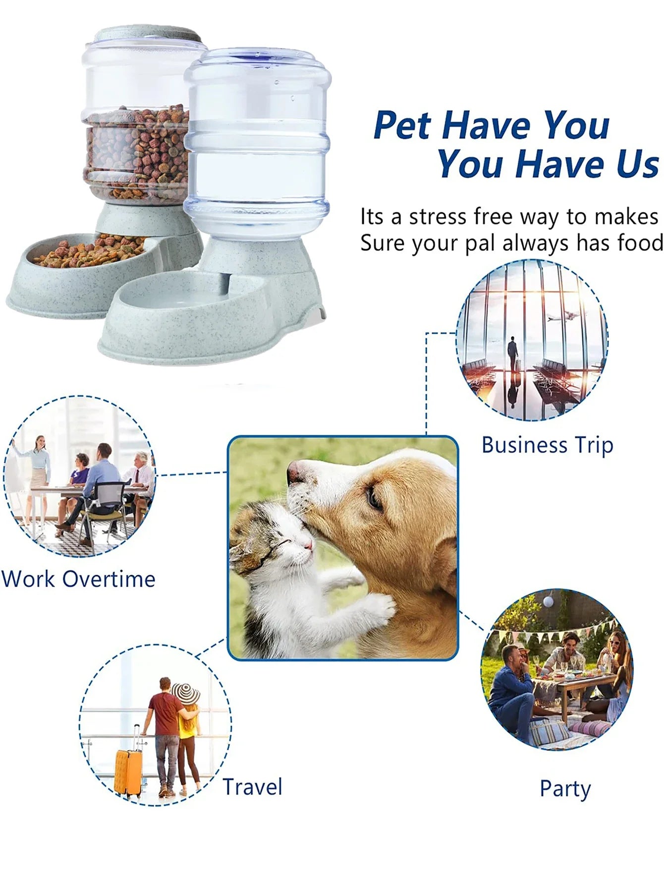 Automatic Water Dispenser Large Capacity Pet Feeder and Waterer