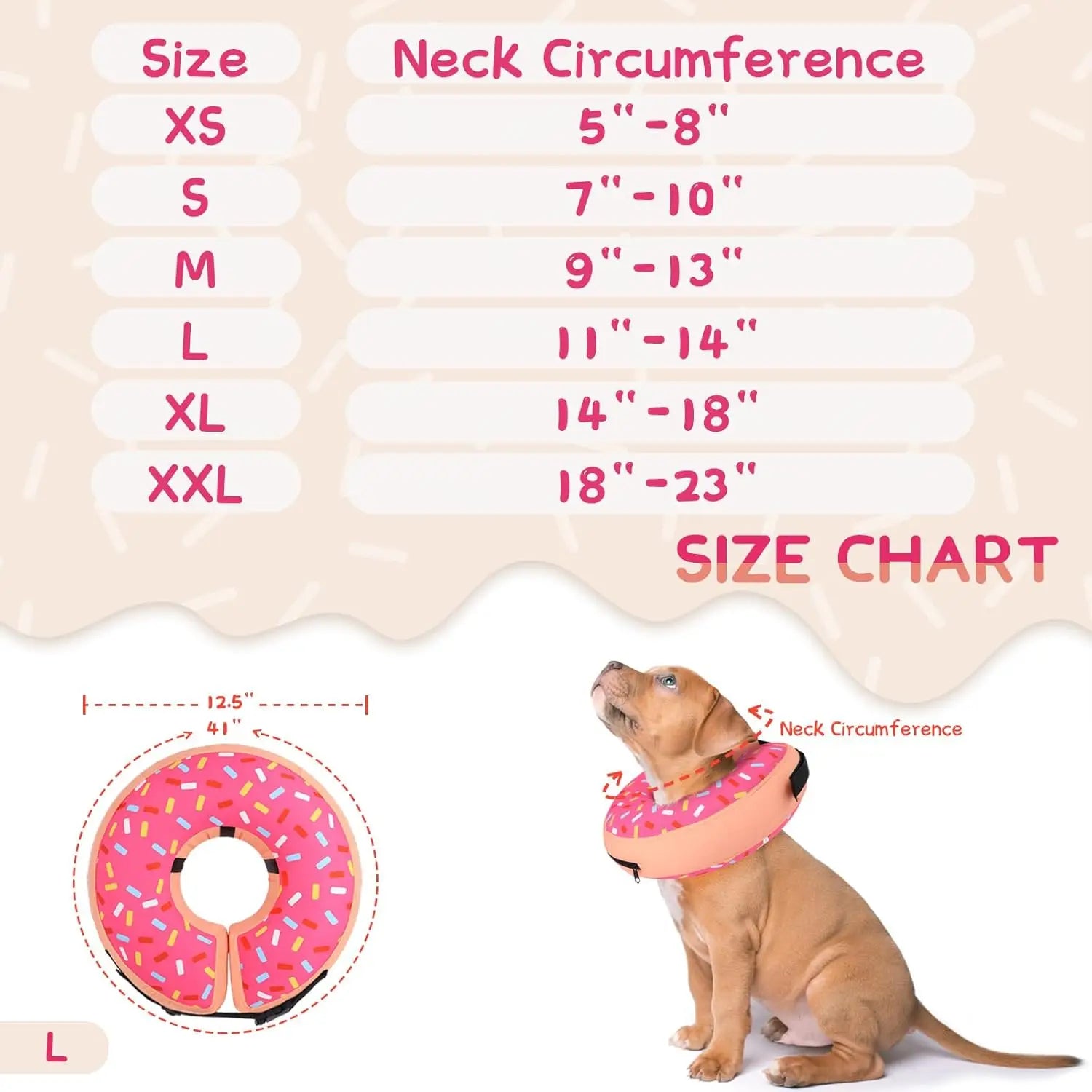 Inflatable Dog Cone Collar Alternative After Surgery,