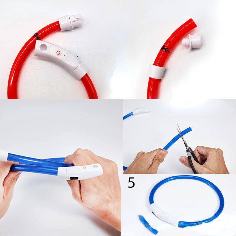 LED Pet Luminous Collar USB Charging