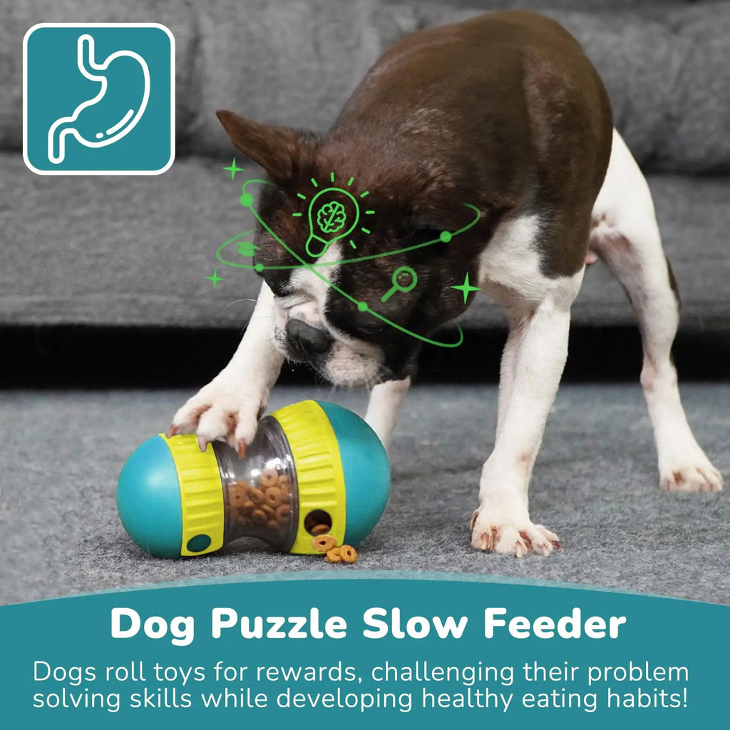 Dog Puzzle Toy Elliptical Track Rolling Increase Intelligence Ball