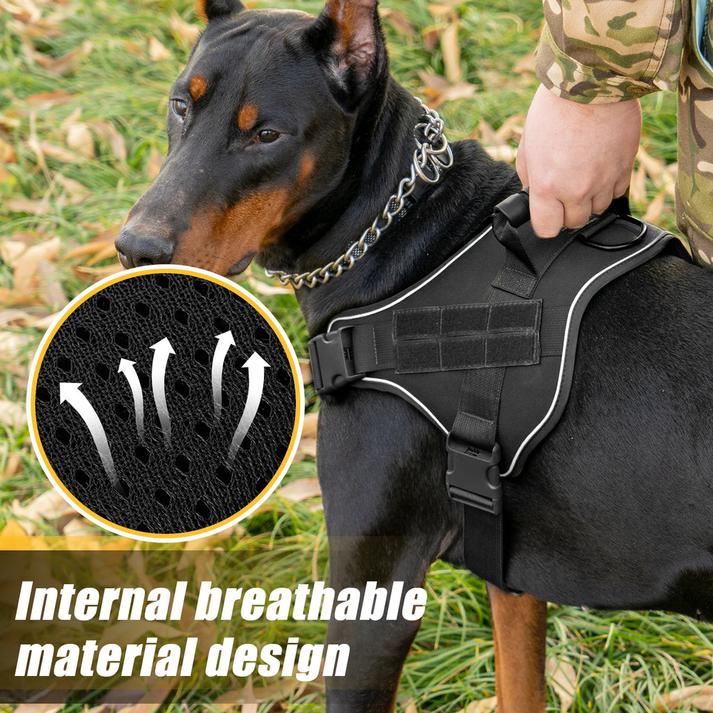 Tactical Dog Harness Doberman Pinscher Pet Training Vest